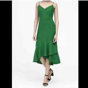 Banana Republic Green Asymmetrical High-Low Sundress